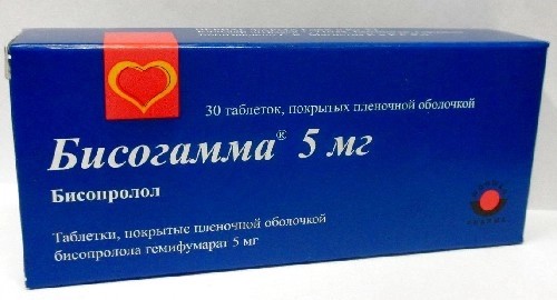 Бисогамма 5мг №30 таб. (Бисопролол)