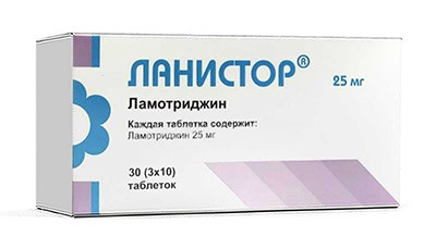 Ланистор 25мг №30 таб. (Ламотриджин)