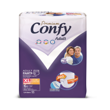 CONFY - Трусики впитывающие для взрослых Premium Adult №6 (размер-XL) талия: 120-170 см 6 кап.