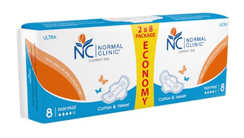 Прокладки НОРМАЛ Клиник Ultra Дуо NORMAL 4к №16 Cotton&Velvet