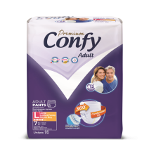CONFY - Трусики впитывающие для взрослых Premium Adult №7 (размер-L) талия: 100-150 см 6 кап.