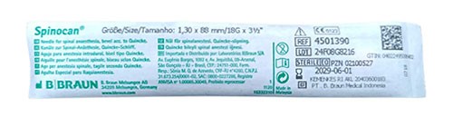 Игла спинальная 18G Spinocan 1,30х88мм