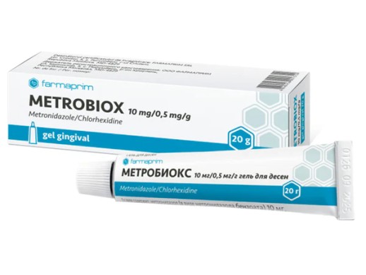 Метробиокс 20г гель стоматологический (Метронидазол + Хлоргексидин)