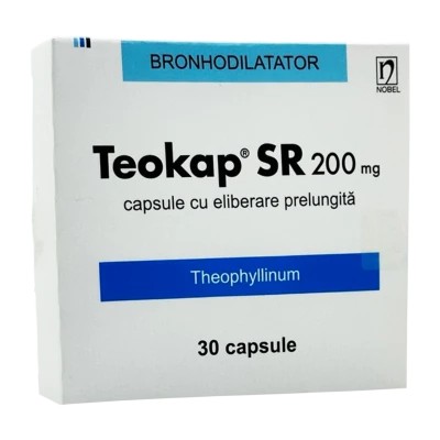 Теокап SR 200мг №30 капс. пролонгированного действия (Теофиллин)