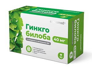 Гинкго Билоба + Глицин +B6 (40мг+40мг+1мг) №90 таб. БАД