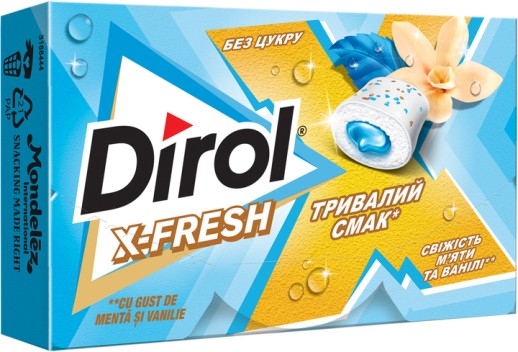 Ж-р Дирол X-Fresh Мята/Ваниль 19,5г