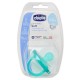 Соска-пустышка CHICCO FhysioSoft силиконовая Голубая (0-6мес)