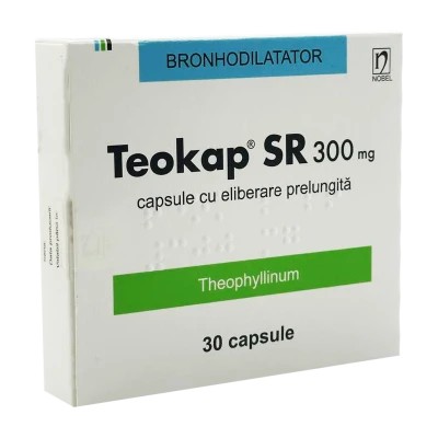 Теокап SR 300мг №30 капс. пролонгированного действия (Теофиллин)