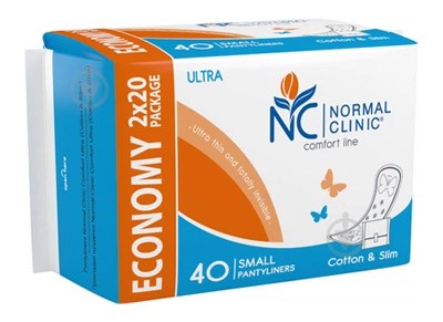 Прокладки НОРМАЛ Клиник ежедн.SMALL Fresh 2х20шт Promo