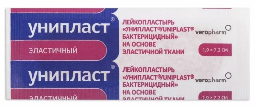 Лейкопластырь Унипласт бактерицидный 1,9х7,2см Эластичный