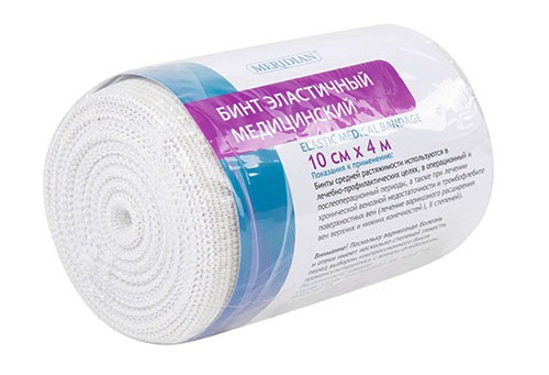 Бинт мед. эл. средней растяж. 10см х 4м