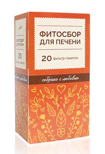 Сбор Печеночный (фитосбор) 1,5г №20 фильтр-пакет сбор растительный, сырье измельченное