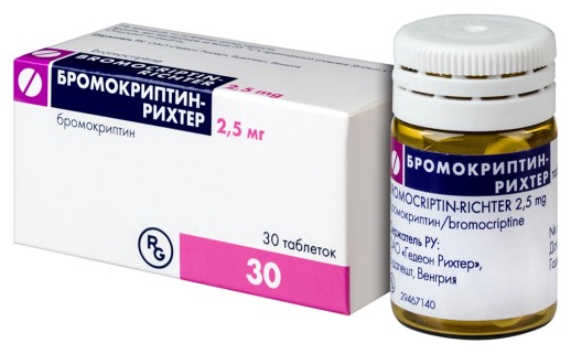 Бромокриптин-Рихтер 2,5мг №30 таб.