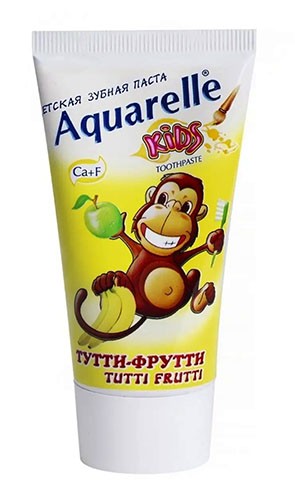 Зубная паста Aquarelle Tutti-Frutti Детская 50мл