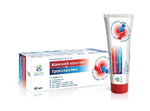 Natura Medica Конский каштан и Троксерутин гель-бальзам для ног 85мл
