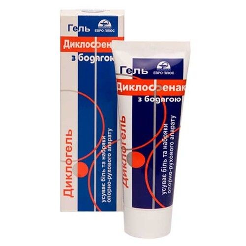 Диклогель 75мл гель для суставов (Диклофенак и Бадяга)