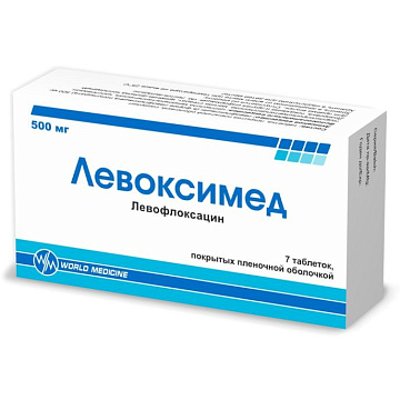Левоксимед 500мг №7 таб. (Левофлоксацин)