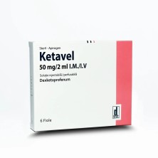 Кетавел 50мг/2мл 2мл №6 р-р для в/м и в/в введения и инфузий (Декскетопрофен)