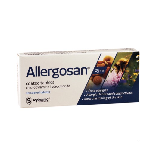 Аллергосан 25мг №20 таб. (Хлоропирамин)