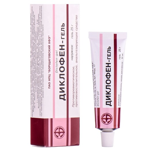 Диклофен гель 30мг/5мг/1г 25г (диклофенак натрия + левоментол)
