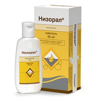 Низорал шампунь 2% 60мл (Кетоконазол)
