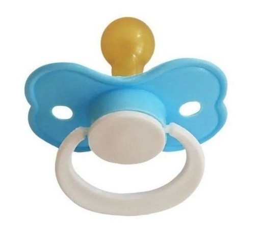 Соска-пустышка Бабочка латексная с кольцом (Арт.1211)