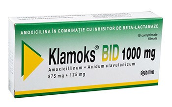 Кламокс BID 1000мг №10 таб. (амоксициллин+клавулановая к-та)