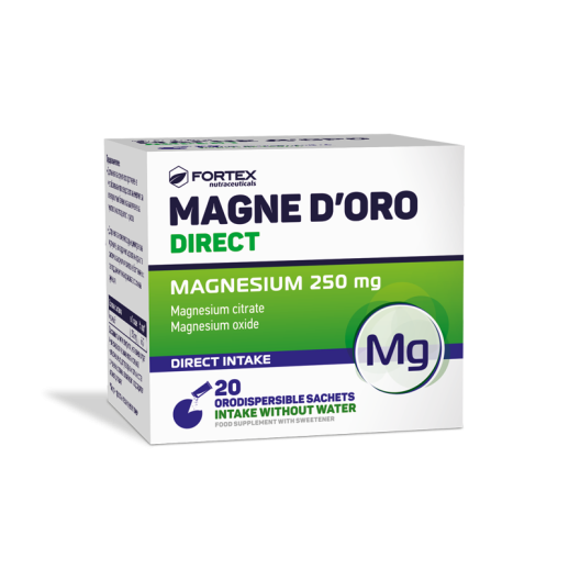 ФОРТЕКС - Магне д'оро Директ 250мг №20саше, пор. д/приема внутрь