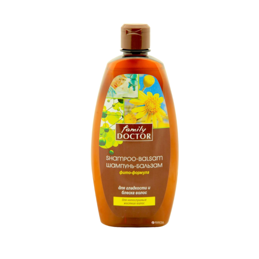 Шампунь-Бальзам FAMILY DOCTOR Фито-формула д/гладкости и блеска волос 500мл