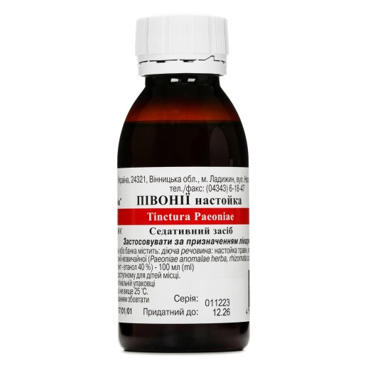 Пиона уклоняющегося н-ка 100 мл (седативное ср-во)