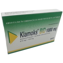 Кламокс BID 1000мг №14 таб. (амоксициллин+клавулановая к-та)