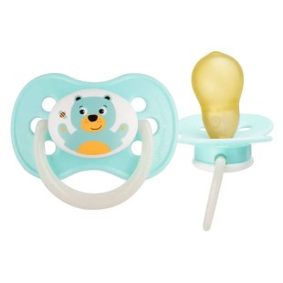 CANPOL - Пустышка латексная В круглая Милые Животные светится в темноте