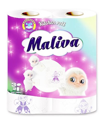 Полотенце бумажное Maliva №2 (3х-слойная)