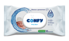 КОНФИ - Салфетки влажные Sensitive №90 с крышечкой