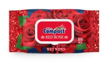 Салфетки влажные Ultra compact №100 аромат Красной Розы с крышечкой