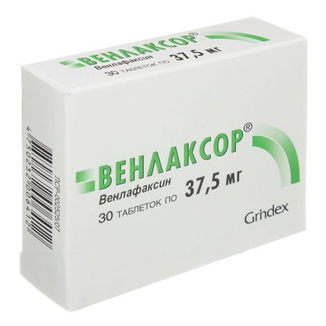 Венлаксор 37,5 мг №30 таб.(Венлафаксин)