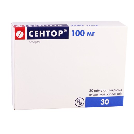 Сентор 100мг №30 таб. (Лозартан)
