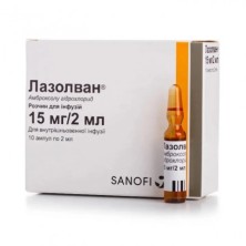 Лазолван 15мг/2мл №10 р-р для инфузий (Амброксол)