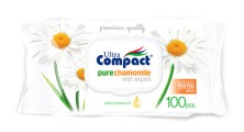 Салфетки влажные Ultra compact №100 с экстрактом Ромашки с крышечкой