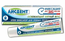 Айсдент крем для фиксации зубных протезов Мятный вкус 40г