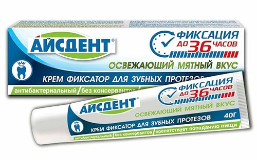 Айсдент крем для фиксации зубных протезов Мятный вкус 40г