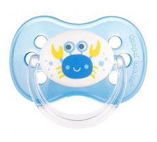 CANPOL - Пустышка силиконовая А круглая Голубой Крабик