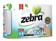 Полотенце бумажное Zebra Trio №3 (3х-слойная)