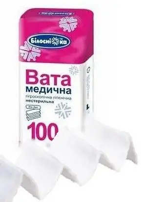 Вата 100г н/с зигзаг Белоснежка