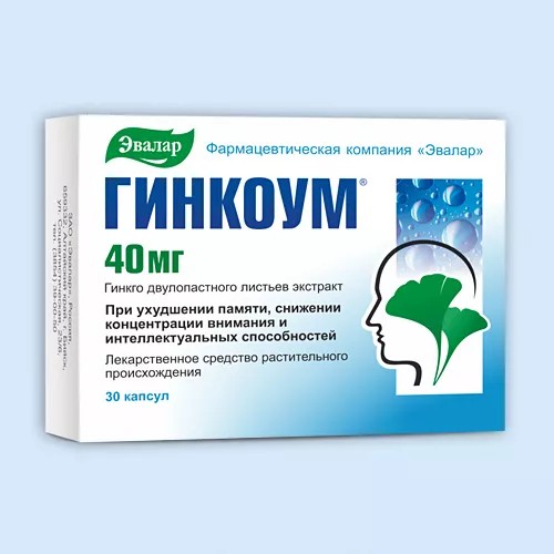 Гинкоум 40мг №30 капс.