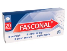 Фасконал №20 таб. (Парацетамол 200мг+Ацетилсалициловая кислота+Кофеин 25мг+Кодеин 10мг)