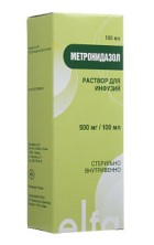 Метронидазол 0,5% 100мл р-р для инфузий