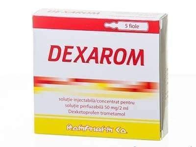 Дексаром 25мг/мл 2мл №5 р-р для в/в, в/м введения (Декскетопрофен)