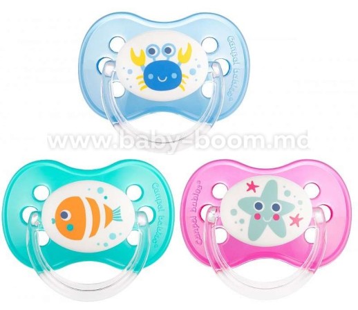 CANPOL - Пустышка силиконовая А круглая Подводный мир