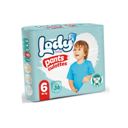 Подгузники - трусики LODY BABY 6 XL №36 (16+кг) JUMBO PACK PANTS